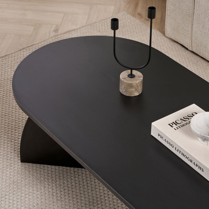Nordure Melina Mesa de Café Negro Madera